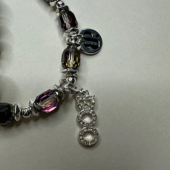 Bomb Party Halloween Skull Boo Stack Stretch Bracelets Set of 2 Goth Girl - Picture 4 of 6